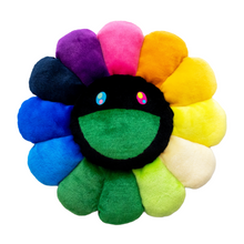 画像をギャラリービューアに読み込む, Flower Cushion Rainbow & Black