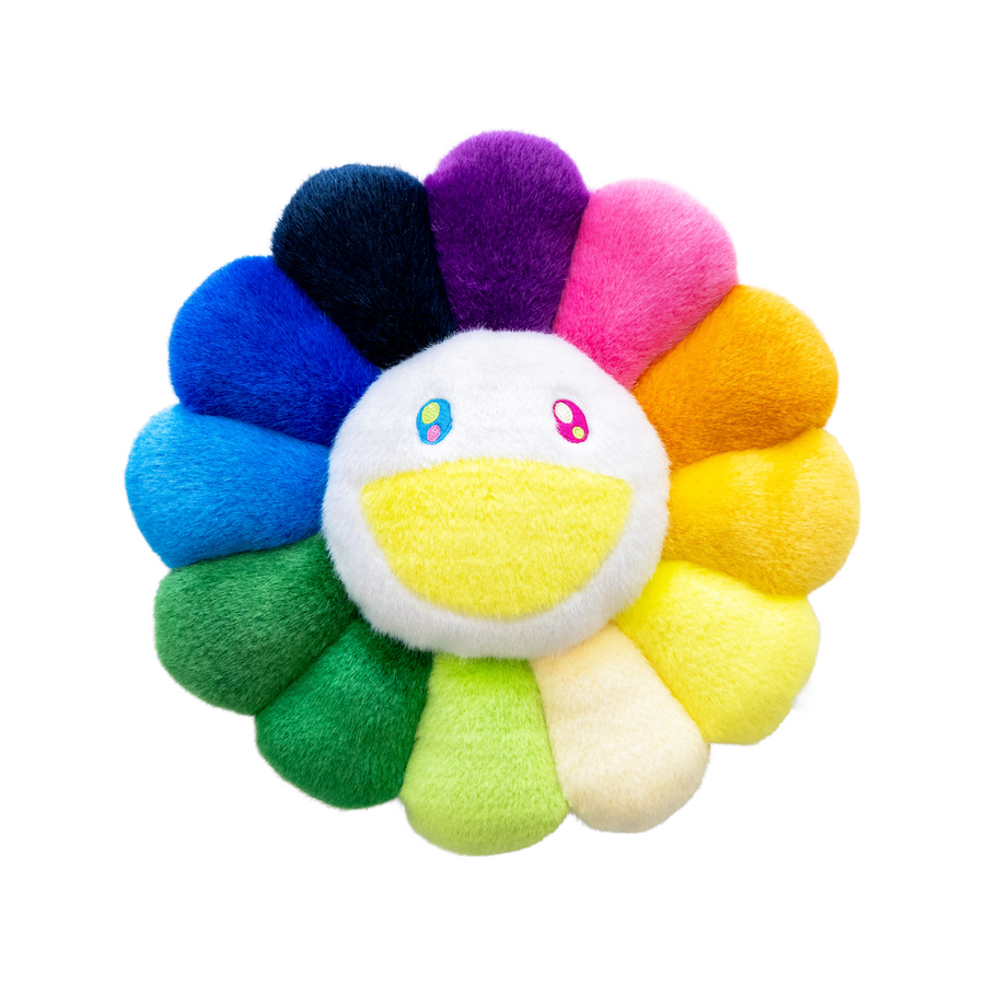 Flower Cushion Rainbow & White & Yellow