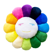 画像をギャラリービューアに読み込む, Flower Cushion Rainbow &amp; White &amp; Yellow
