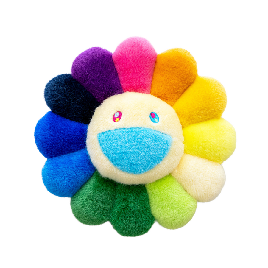 Flower Cushion Rainbow & White