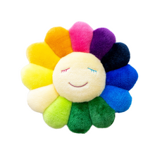 画像をギャラリービューアに読み込む, Flower Cushion Rainbow &amp; White
