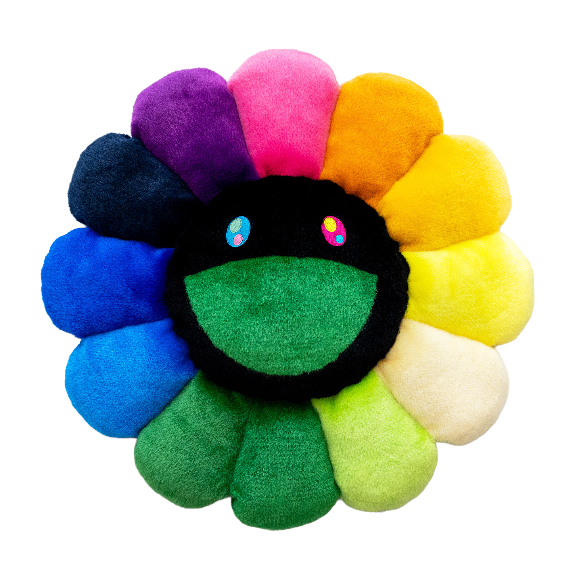 キャラクターグッズ kaikaikiki Flower Cushion Rainbow&Black Flower Cushion Rainbow & Black – Kaikai Kiki Official Store
